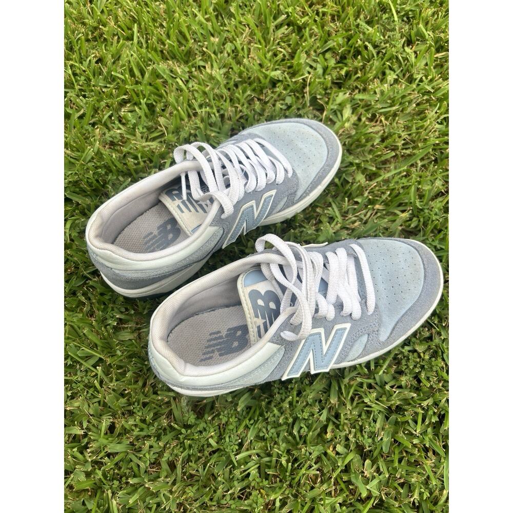 Size 6.5 Men’s New Balance BB480 Tennis Shoes Sneakers Women’s Size 8 Green Grey - Picture 2 of 8